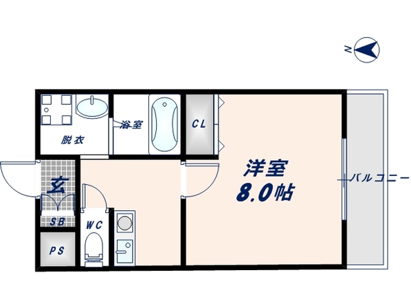 エイチ・ツー・オー新町Ⅱの物件間取画像